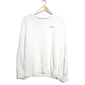 Vintage Nike swoosh crewneck white gold